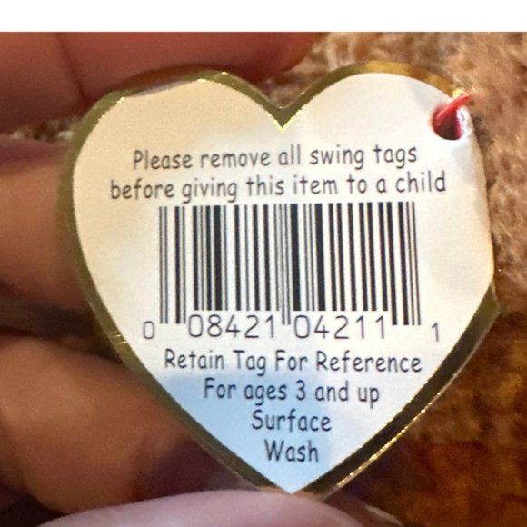 Ty Beanie Baby: Beak the Kiwi Bird | Stuffed Animal | MWMT - Picture 7 of 9